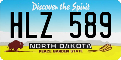 ND license plate HLZ589