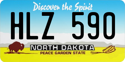 ND license plate HLZ590