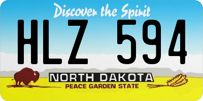 ND license plate HLZ594