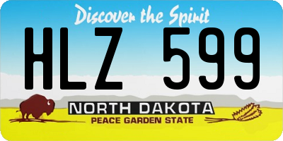 ND license plate HLZ599