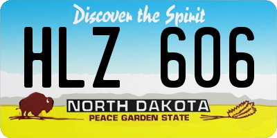 ND license plate HLZ606