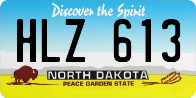 ND license plate HLZ613