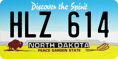 ND license plate HLZ614
