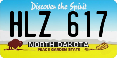 ND license plate HLZ617