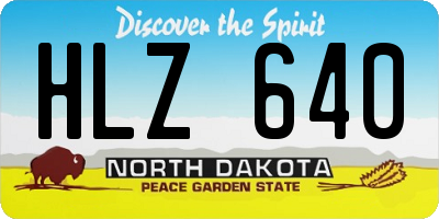 ND license plate HLZ640