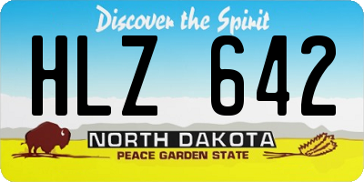 ND license plate HLZ642