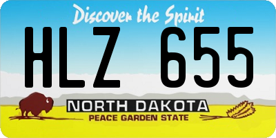 ND license plate HLZ655
