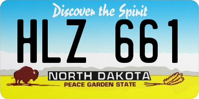 ND license plate HLZ661