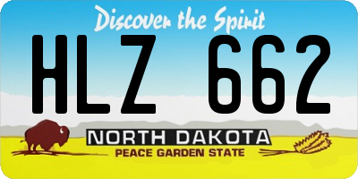 ND license plate HLZ662