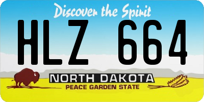 ND license plate HLZ664
