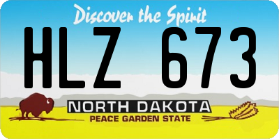 ND license plate HLZ673