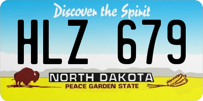 ND license plate HLZ679