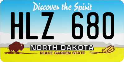 ND license plate HLZ680