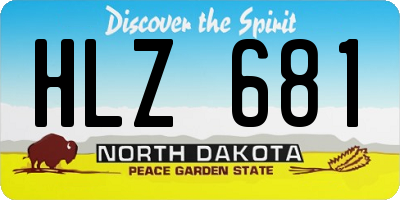 ND license plate HLZ681