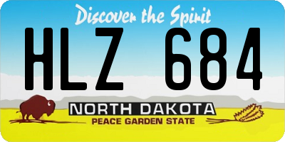 ND license plate HLZ684