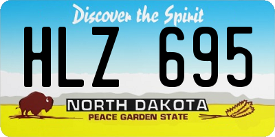 ND license plate HLZ695