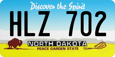 ND license plate HLZ702