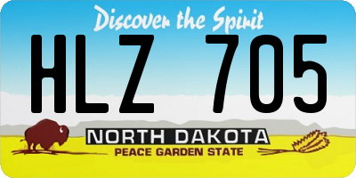 ND license plate HLZ705