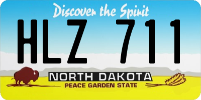 ND license plate HLZ711