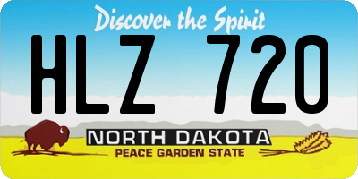 ND license plate HLZ720