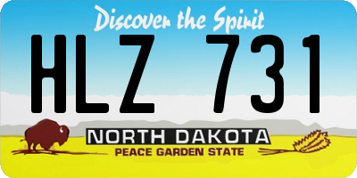 ND license plate HLZ731