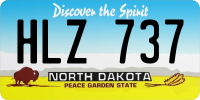 ND license plate HLZ737