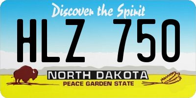 ND license plate HLZ750