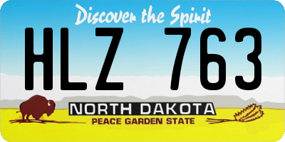 ND license plate HLZ763