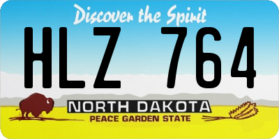 ND license plate HLZ764