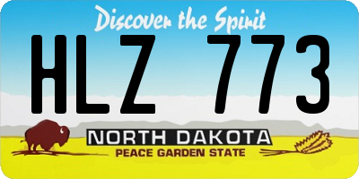 ND license plate HLZ773