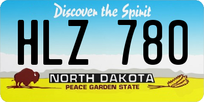 ND license plate HLZ780