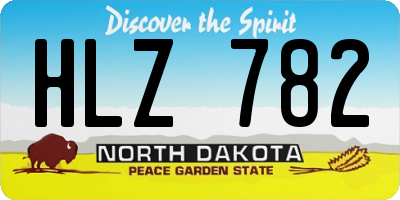 ND license plate HLZ782