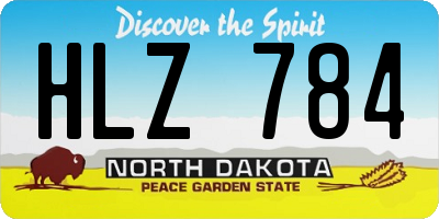 ND license plate HLZ784