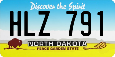 ND license plate HLZ791