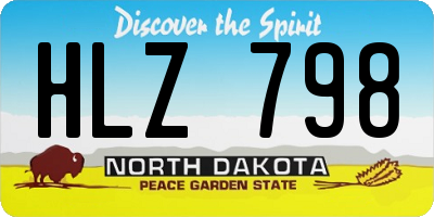 ND license plate HLZ798
