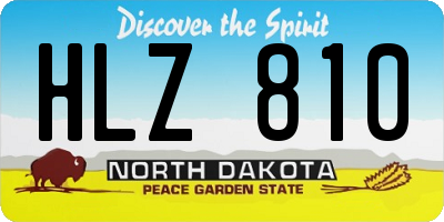ND license plate HLZ810