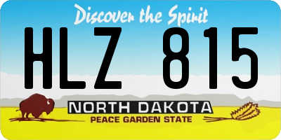 ND license plate HLZ815