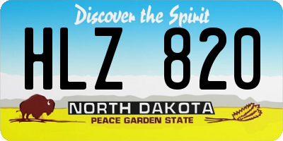 ND license plate HLZ820