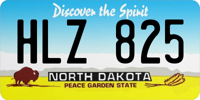 ND license plate HLZ825