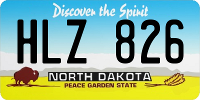 ND license plate HLZ826