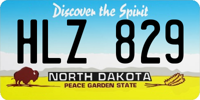 ND license plate HLZ829