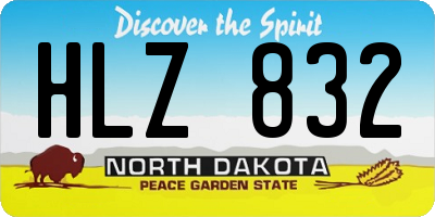 ND license plate HLZ832