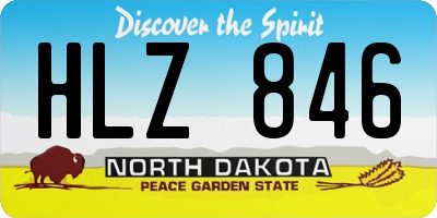 ND license plate HLZ846