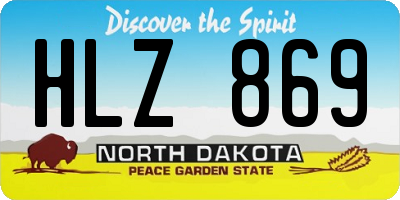 ND license plate HLZ869