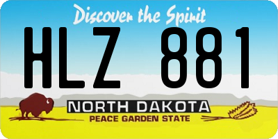 ND license plate HLZ881