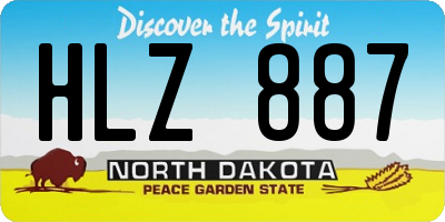 ND license plate HLZ887
