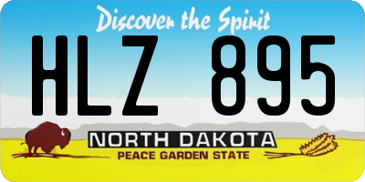 ND license plate HLZ895