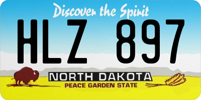 ND license plate HLZ897