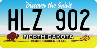 ND license plate HLZ902