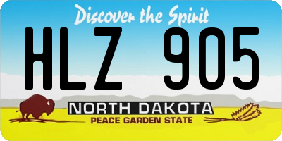 ND license plate HLZ905